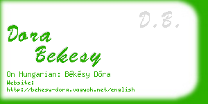 dora bekesy business card